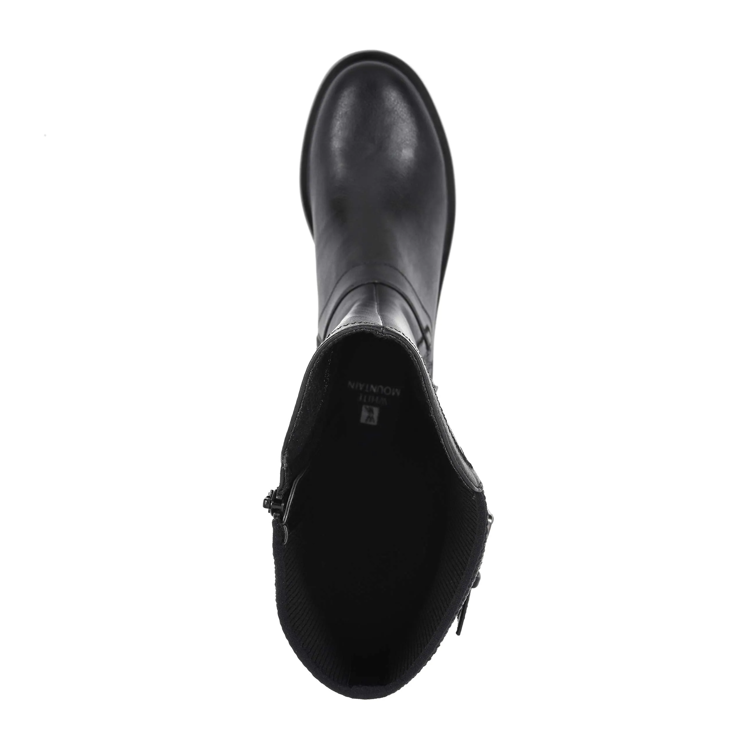 White Mountain Women's Meditate Knee High Boot, Black/Smooth, 8