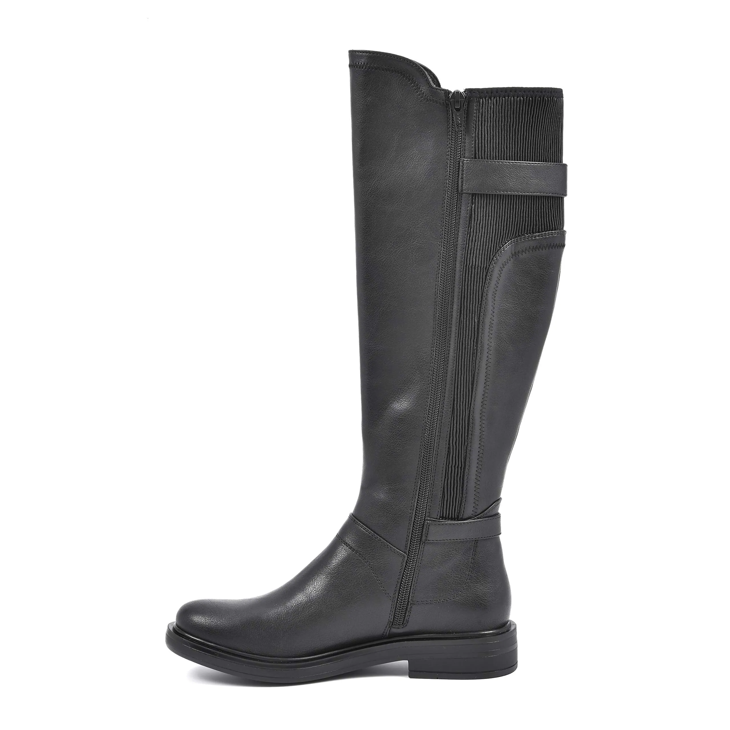 White Mountain Women's Meditate Knee High Boot, Black/Smooth, 8