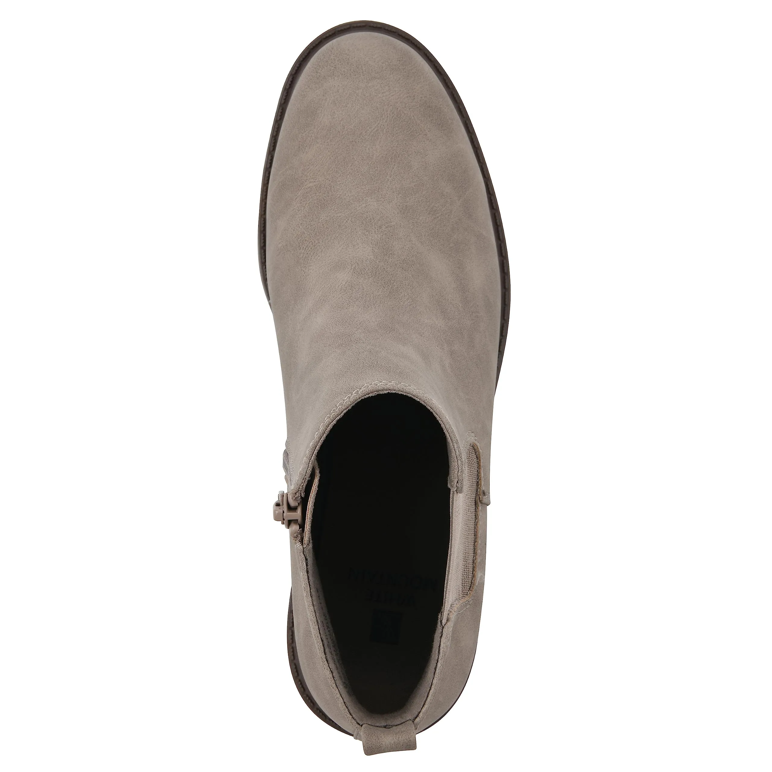 WHITE MOUNTAIN Women's Shoes Caching Block Heel Chelsea Bootie, Taupe/Smooth, 9.5 M