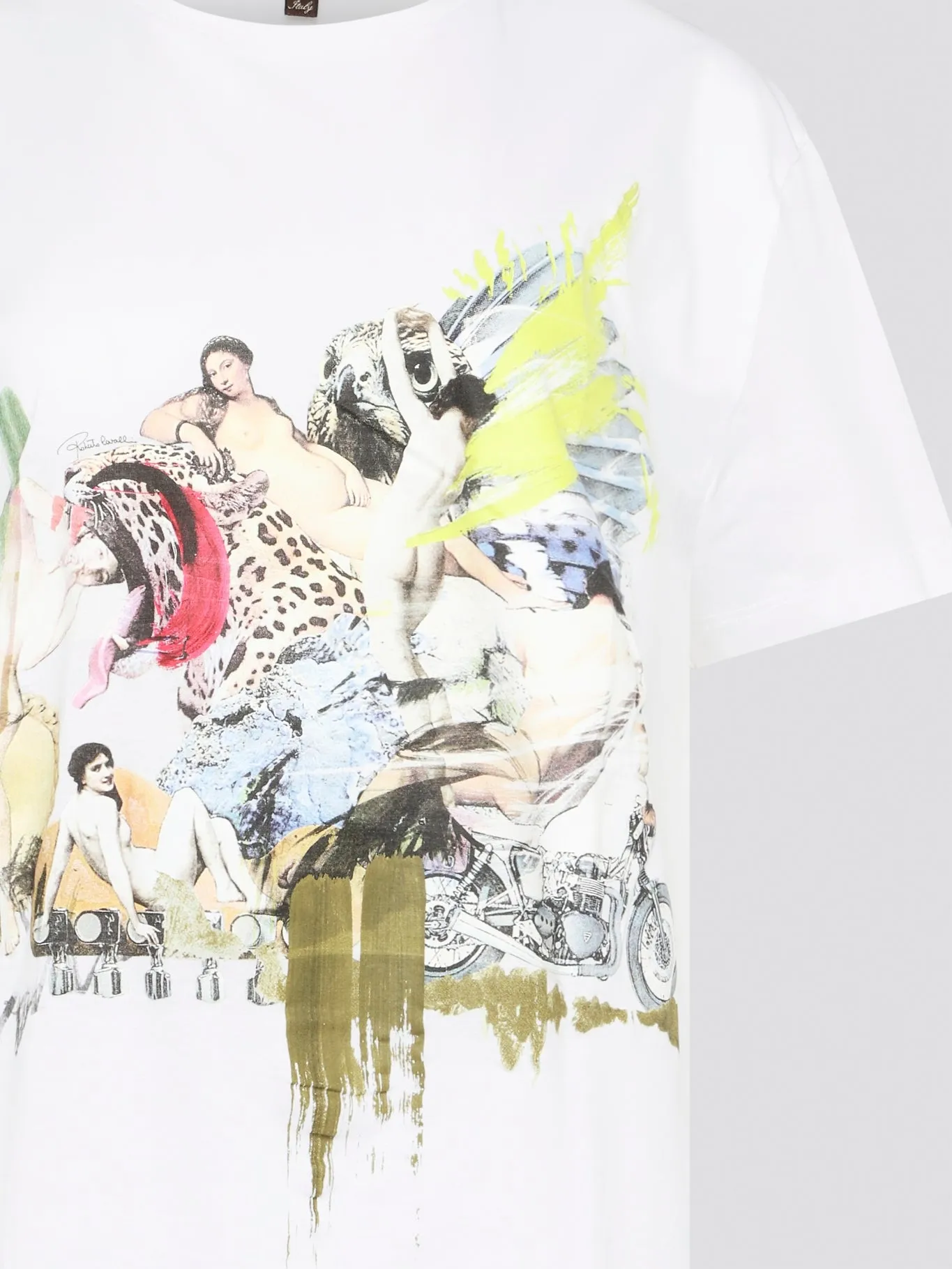 White Printed Oversized T-Shirt
