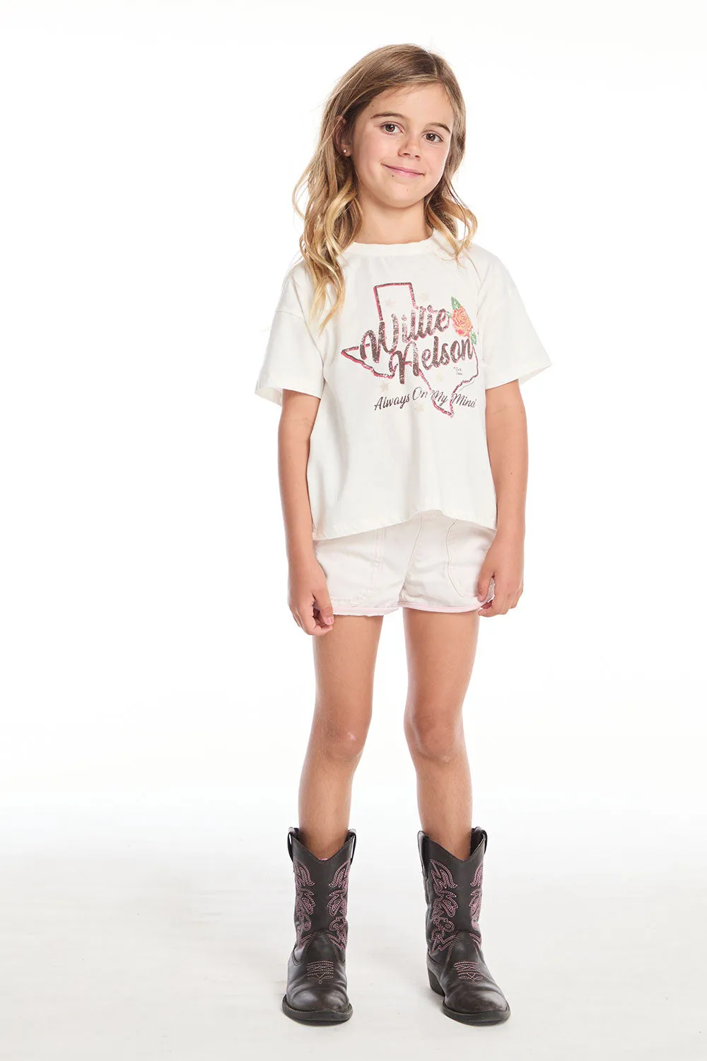 Willie Nelson Rose Of Texas Girls Tee