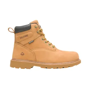 Wolverine Men's Floorhand Waterproof 6 Inch Soft Toe Work Boots - Wheat