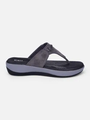 Women's Grey Thong Sandals (IU6003)