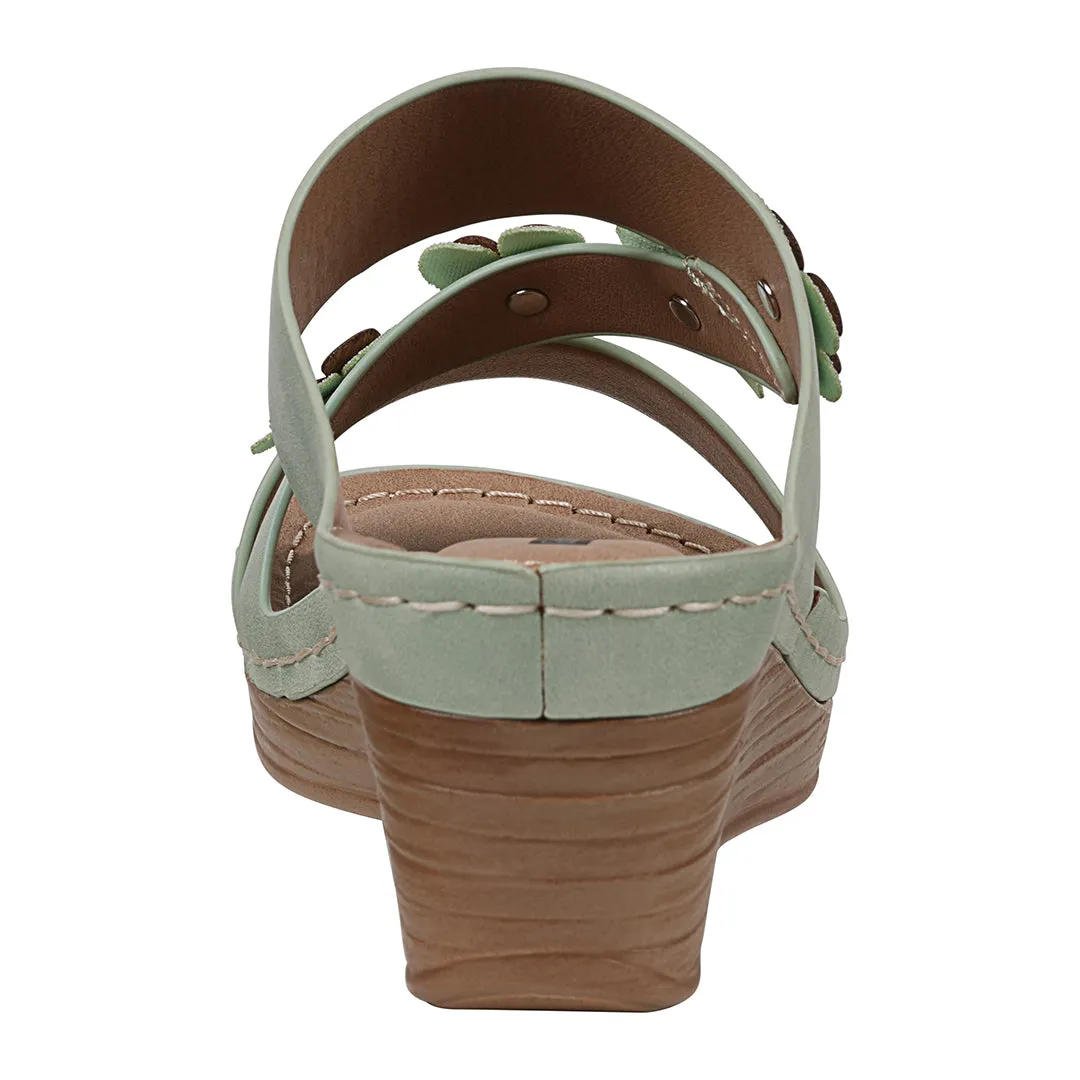 Women's Halia Sage Floral Wedge Sandals