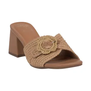 Women's Liza Natural Woven Heeled Sandals